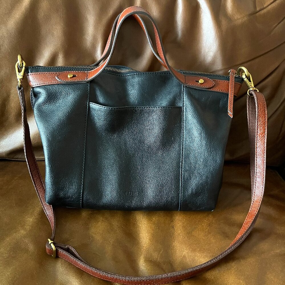 Fossil pebbled leather crossbody bag